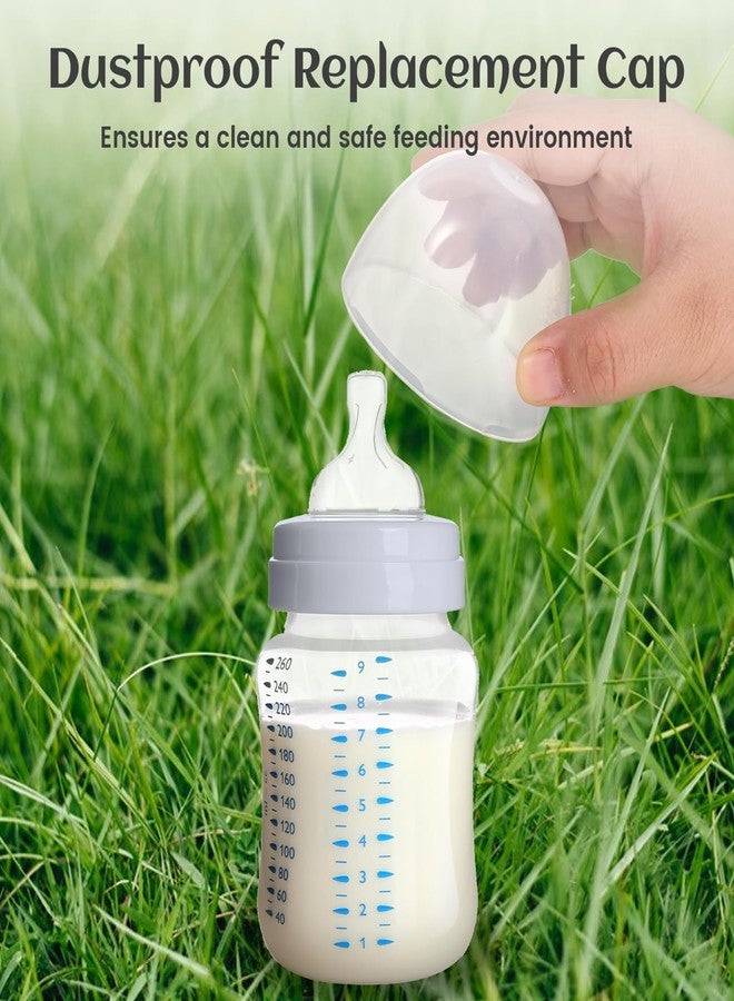 YONHTUTU 8 Count Baby Bottle Lids Compatible with Philips Avent Baby Bottles, Soft & Safe PP Bottle Caps for Avent Natural Plastic and Glass Bottles, BPA Free Baby Bottle Covers for Philip Avent Glass Bottle - Image 5